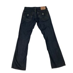 True Religion Men’s Ricky Straight Jeans Dark Wash Size 32 x 34
